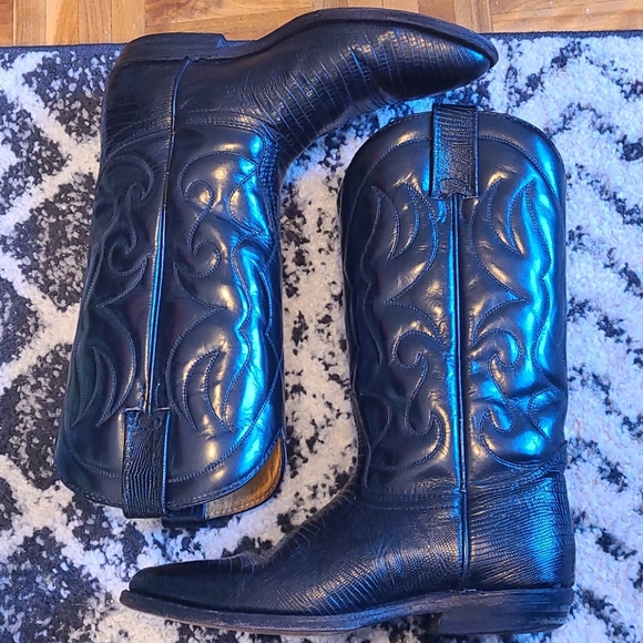 Vintage Shoes - Vintage black cowboy boots
